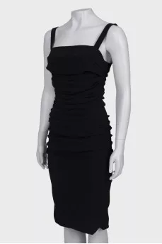 Black draped dress