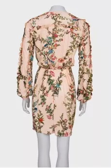 Pink wrap dress with tag