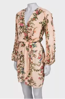 Pink wrap dress with tag