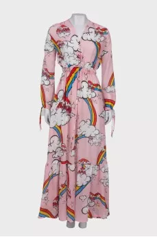 Pink print dress