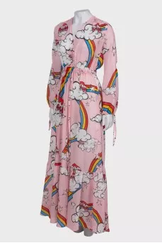 Pink print dress