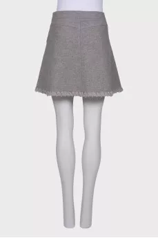 Wool gray skirt