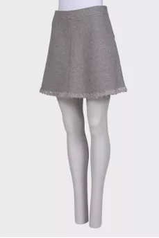 Wool gray skirt