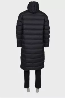 Men's black maxi jacket with tag