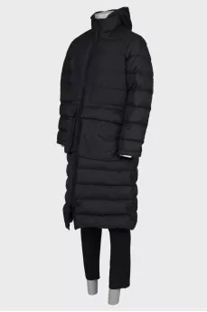 Men's black maxi jacket with tag