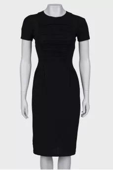 Black dress with drapery