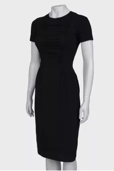 Black dress with drapery