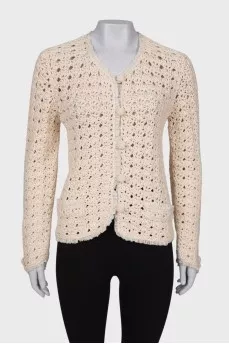 Knitted cardigan with buttons