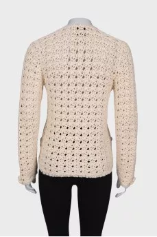 Knitted cardigan with buttons