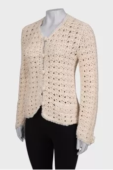 Knitted cardigan with buttons