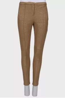 Golden trousers with lurex