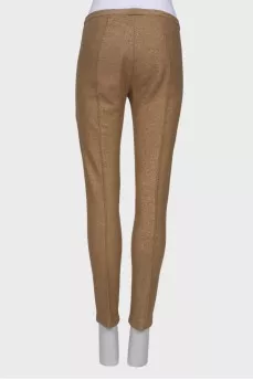 Golden trousers with lurex