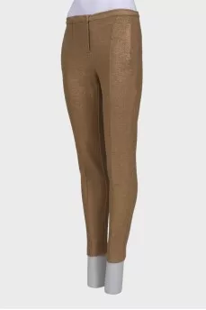 Golden trousers with lurex