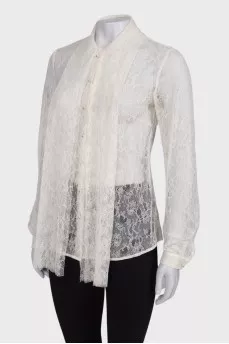 Tie lace blouse