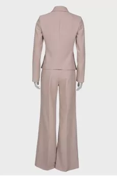 Beige three piece suit