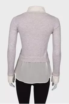 Combined sweater-shirt