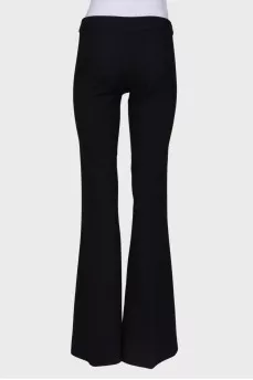 Wool flared trousers