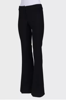 Wool flared trousers