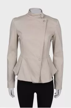 Fitted jacket with zip