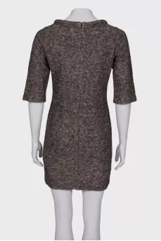 Brown dress with 3/4 sleeves