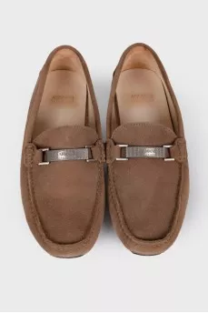 Men's suede moccasins