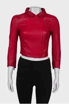 Red leather jacket