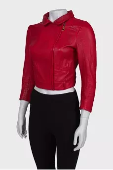 Red leather jacket