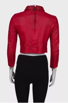 Red leather jacket