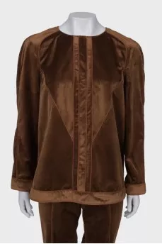 Silk brown sweatshirt
