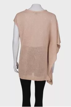 Long sweater with sequins