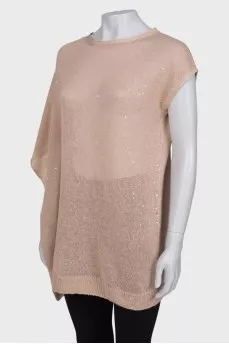 Long sweater with sequins