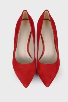 Red suede shoes