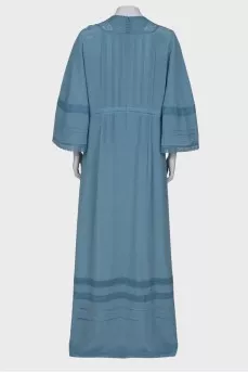 Silk blue maxi dress
