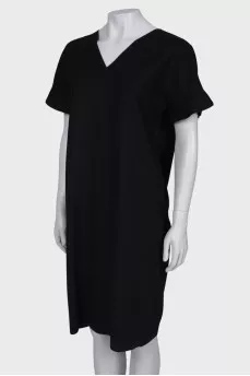 Black dress with frills