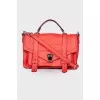Red satchel bag