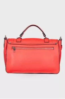 Red satchel bag