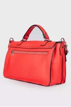 Red satchel bag