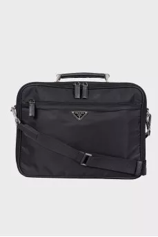 Men's briefcase Tessuto and Saffiano Leather