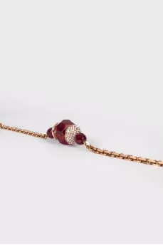 Golden necklace with massive beads