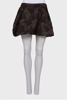 Dark green print skirt