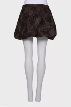 Dark green print skirt