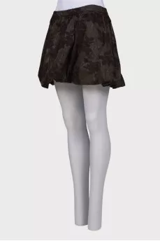 Dark green print skirt