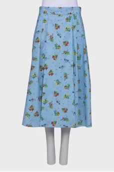 Skirt with hidden front slit