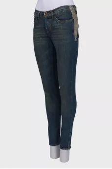 Jeans with openwork back