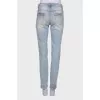 Light blue distressed jeans