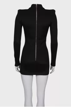 Dress with a translucent insert on the chest