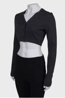 Wool cropped cardigan