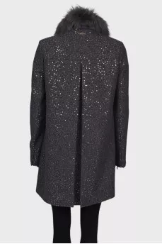 Gray coat with sequins