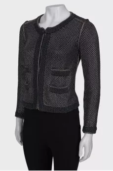 Jacket with silver mesh