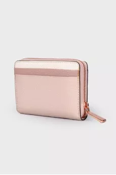 Pink leather wallet